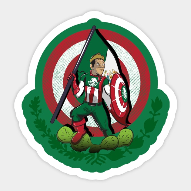 Capitan Mexico Sticker by amodesigns